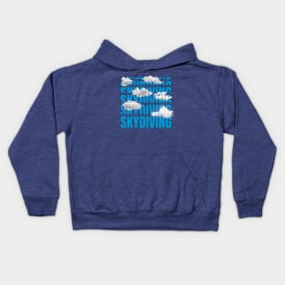 Skydiving in the clouds Kids Hoodie